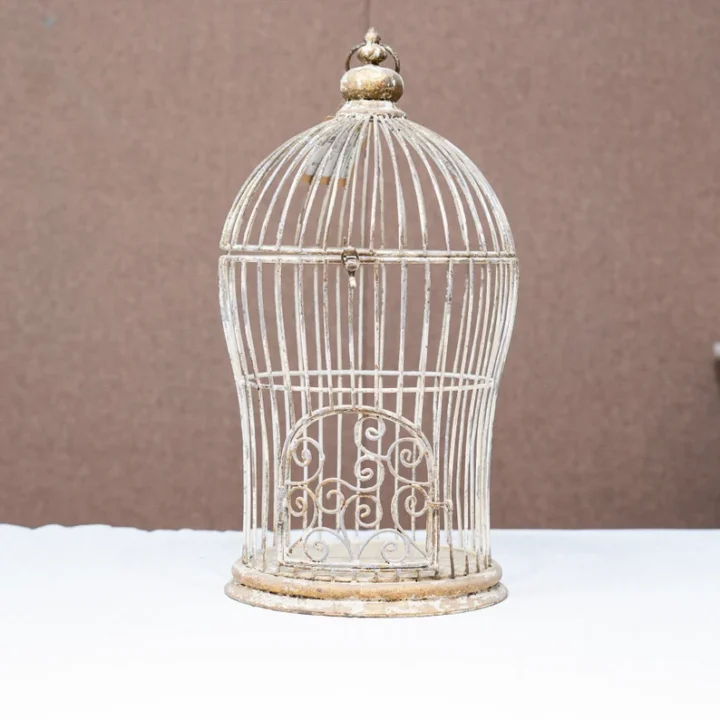 antique bird cage planter