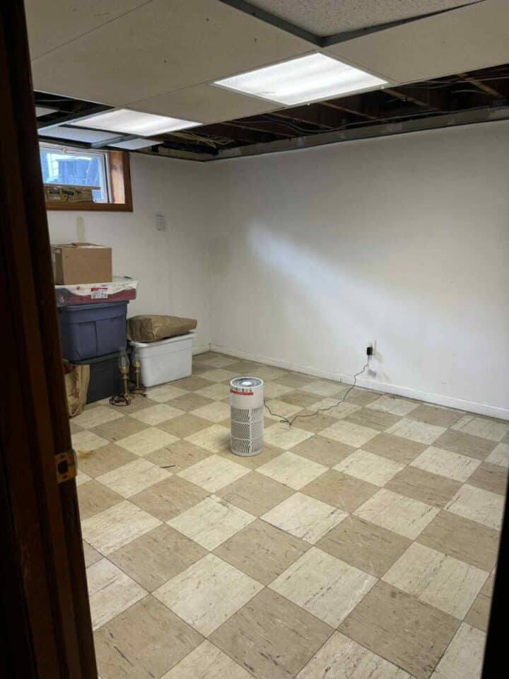 basement bedroom BEFORE