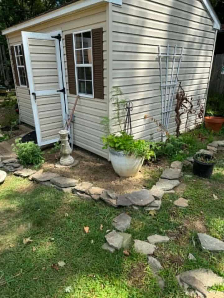 garden-border-around-shed-720x960-1 garden-border-around-shed - backyard garden ideas