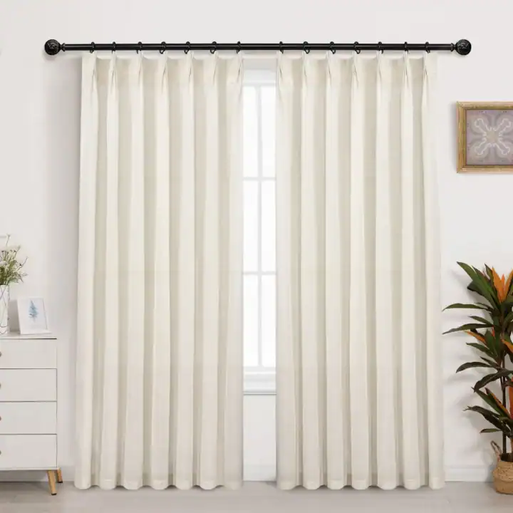 off white pinch pleat curtains