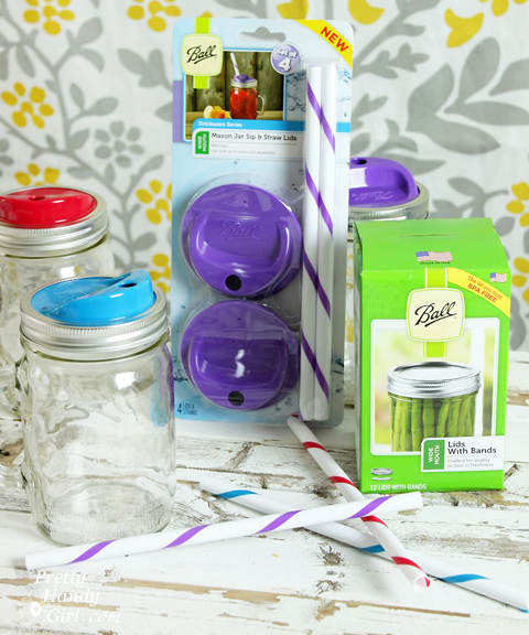 mason-jar-drink-lids-straws Lemon Zest Popcorn {Gift Idea} | Pretty Handy Girl