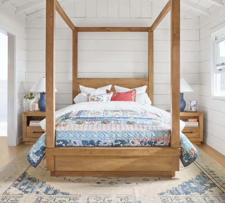 red white and blue bedroom pottery barn