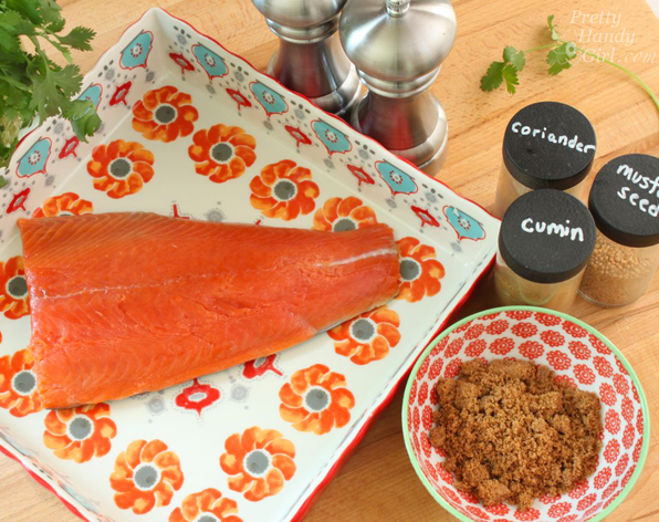 spice-salmon-ingredients Spice-Rubbed Salmon Recipe | Pretty Handy Girl