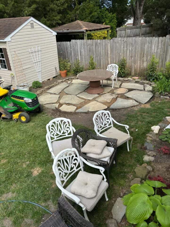 stone-patio-720x960-1 stone patio in progress - backyard garden ideas