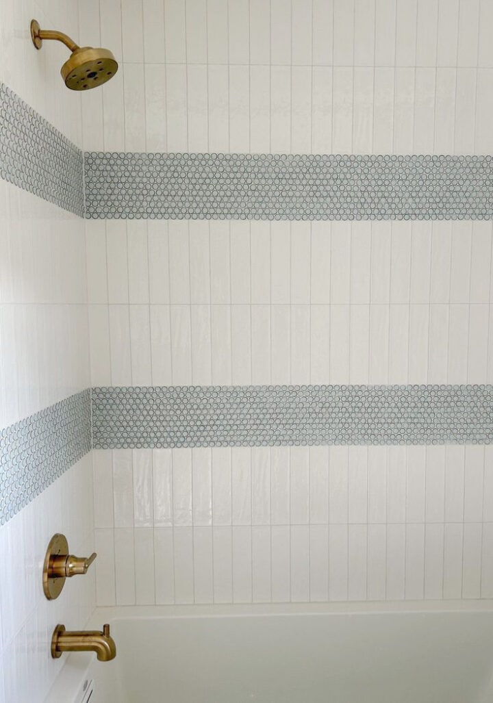 tile pattern ideas for bathtub shower combination striped