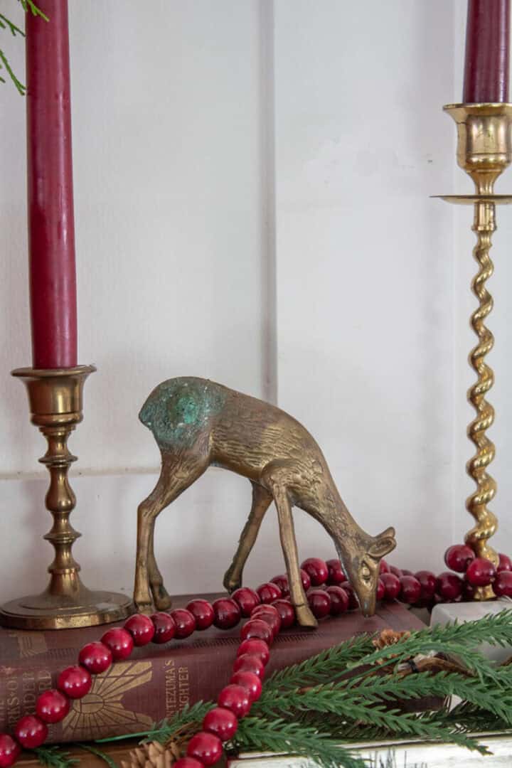 vintage brass deer